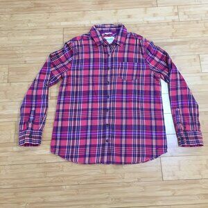 EUC Aéropostale Multicolor Plaid Boyfriend Flannel Shirt